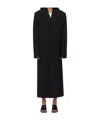 Jean Paul Gaultier Long Length Notch Lapel Coat With Side Pockets In Black