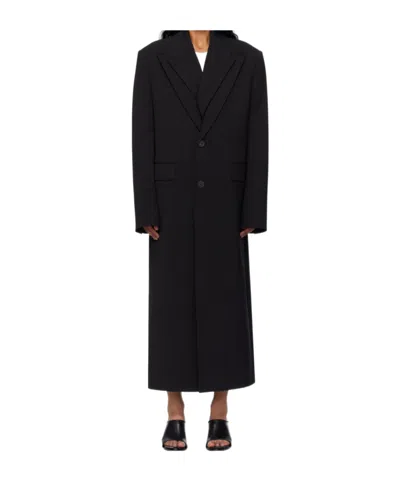 Jean Paul Gaultier Black Double Layer Body Detail Coat