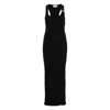 Jean Paul Gaultier Ring Detail Cotton Rib Tank Dress In Black