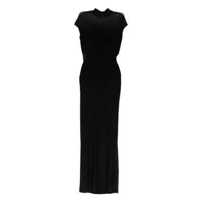 Jean Paul Gaultier Women Long Dress With Inserts In Black