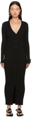 Jean Paul Gaultier Black Eiffel Tower Midi Dress In 00 Black