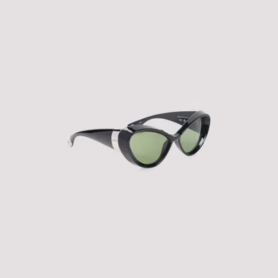 JEAN PAUL GAULTIER BLACK GREEN CAT EYE SUNGLASSES