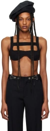 Jean Paul Gaultier Madonna Inspired Bra Top In 00 Black