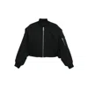 Jean Paul Gaultier Cropped Bomber With Hidden Hood Detail In Black