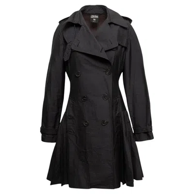 Pre-owned Jean Paul Gaultier Black  Femme A-line Trench Coat Size It 42