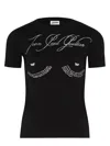 Jean Paul Gaultier Cotton Asymetric T-shirt Printed ''tattoo" In Black