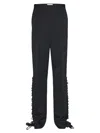 Jean Paul Gaultier Straight Leg Wool Trousers In Black