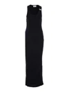 Jean Paul Gaultier Womens Black Ribbed Scoop-neck Cotton-jersey Midi Dress In Black