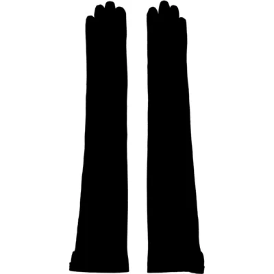 Jean Paul Gaultier ブラック ロング スエード レザーグローブ In 00-black