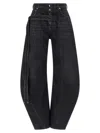 Jean Paul Gaultier High Rise Wide Leg Trousers With Belt Loops In Black