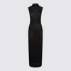 Jean Paul Gaultier Sheer Fabric Sequin Embellishments High Neckline In Black
