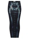 Jean Paul Gaultier Gonna Lunga Con Stampa Squeletor In Black