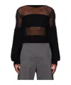 Jean Paul Gaultier Black Mesh Cut Out Details Top In Black
