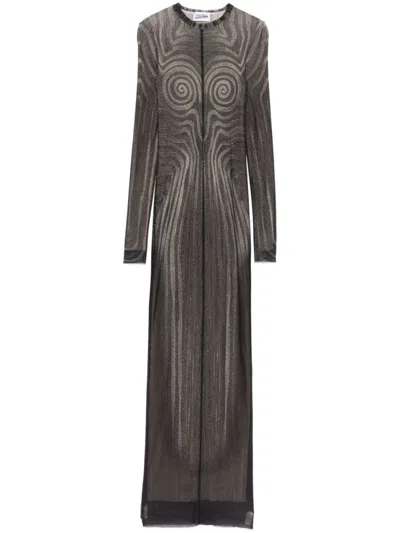 JEAN PAUL GAULTIER BLACK MESH LONG DRESS