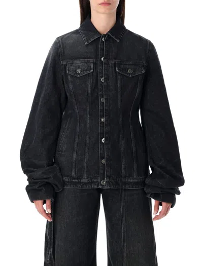 Jean Paul Gaultier Black Oversized-sleeve Denim Jacket