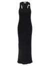Jean Paul Gaultier Womens Black Ribbed Scoop-neck Cotton-jersey Midi Dress In Black
