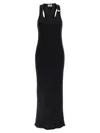 Jean Paul Gaultier Womens Black Ribbed Scoop-neck Cotton-jersey Midi Dress In Black
