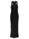 Jean Paul Gaultier Womens Black Ribbed Scoop-neck Cotton-jersey Midi Dress In Black