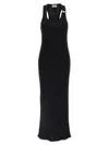 Jean Paul Gaultier Womens Black Ribbed Scoop-neck Cotton-jersey Midi Dress In Black