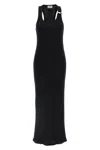 Jean Paul Gaultier Womens Black Ribbed Scoop-neck Cotton-jersey Midi Dress In Black
