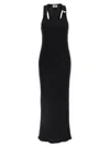 Jean Paul Gaultier Womens Black Ribbed Scoop-neck Cotton-jersey Midi Dress In Black
