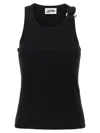 Jean Paul Gaultier Black Piercing Tank Top In Black
