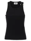 Jean Paul Gaultier Black Piercing Tank Top In Black