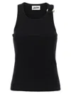 Jean Paul Gaultier Tank Top With Gold-tone Hardware And Ribbed Texture