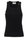 Jean Paul Gaultier Tank Top With Gold-tone Hardware And Ribbed Texture