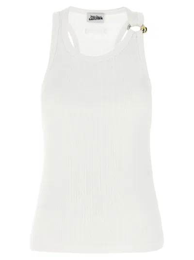JEAN PAUL GAULTIER BLACK PIERCING TOPS WHITE