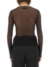 Jean Paul Gaultier Black Polyamide Elastane Tops In Black