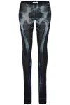 Jean Paul Gaultier Squeletor Pants Woman Black And Blue In Blue