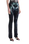 Jean Paul Gaultier Squeletor Pants Woman Black And Blue In Blue