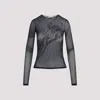 Jean Paul Gaultier Top The Sequin In Tulle Nero Donna