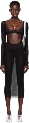 Jean Paul Gaultier Black Shayne Oliver Edition Midi Dress In 0000 Black/black