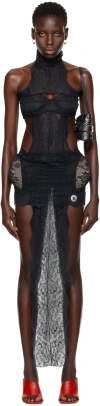 Jean Paul Gaultier Black Shayne Oliver Edition Minidress In 00 Black
