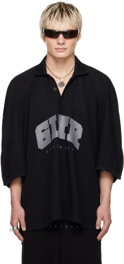 Jean Paul Gaultier Black Shayne Oliver Edition 'the Gltr' Polo In 00-black
