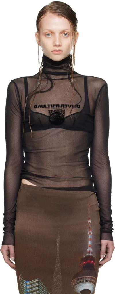 Jean Paul Gaultier Black Shayne Oliver Edition Turtleneck