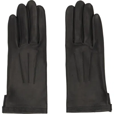 Jean Paul Gaultier ブラック ショート レザーグローブ In 00-black