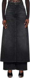 Jean Paul Gaultier Black Skirt Jeans In 06-vintageblack