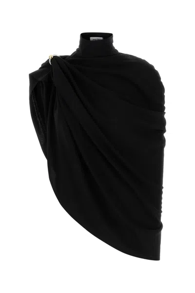 Jean Paul Gaultier Black Stretch Crepe Top
