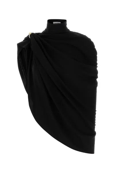 Jean Paul Gaultier Black Stretch Crepe Top