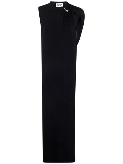 Jean Paul Gaultier Black Stretch Rayon Dress