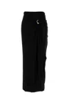 Jean Paul Gaultier Womens Black Piercing Asymmetric Jersey Midi Skirt In Black