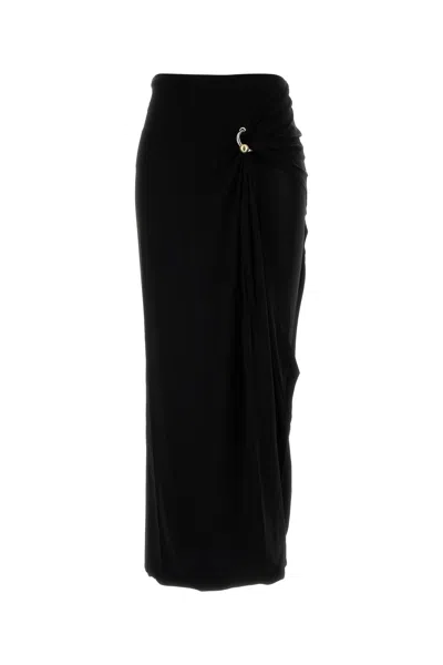 JEAN PAUL GAULTIER JEAN PAUL GAULTIER BLACK STRETCH RAYON SKIRT