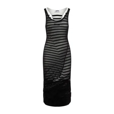 Jean Paul Gaultier Black Striped Dress For Women