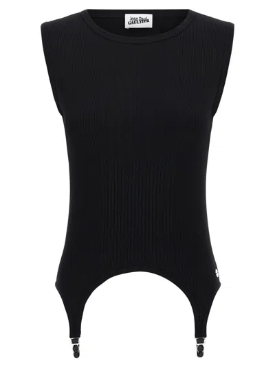 Jean Paul Gaultier Black The Black Garter Tank Top