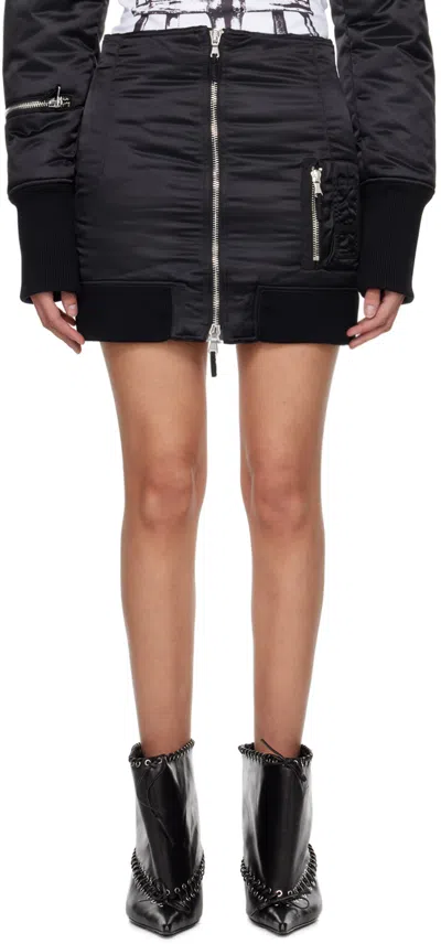 Jean Paul Gaultier Black 'the Bomber' Miniskirt In 00 Black
