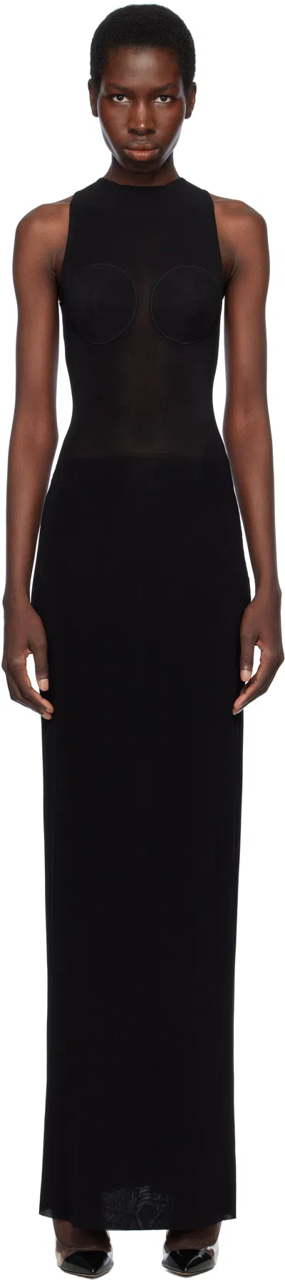 Jean Paul Gaultier Black 'the Conical' Maxi Dress In 00-black