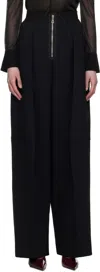 Jean Paul Gaultier Womens Black The Heavy Crepe Bonded Wide-leg High-rise Woven Trousers In 00 Black